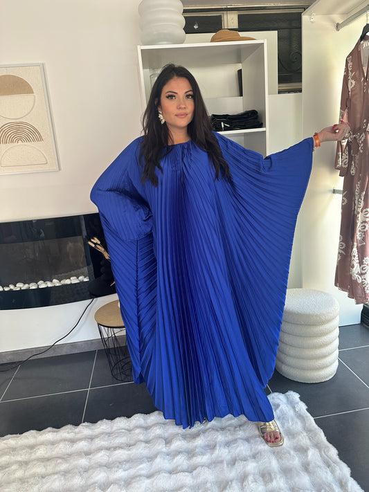 Abaya Satinée bleue