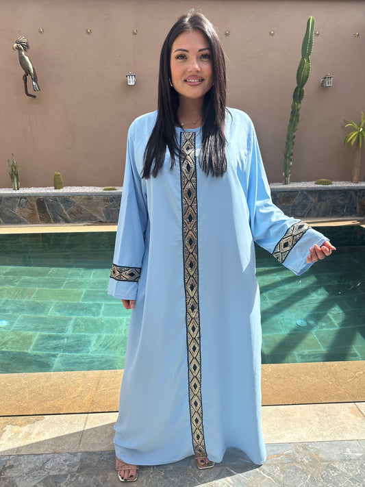 Abaya Marrakchia bleue