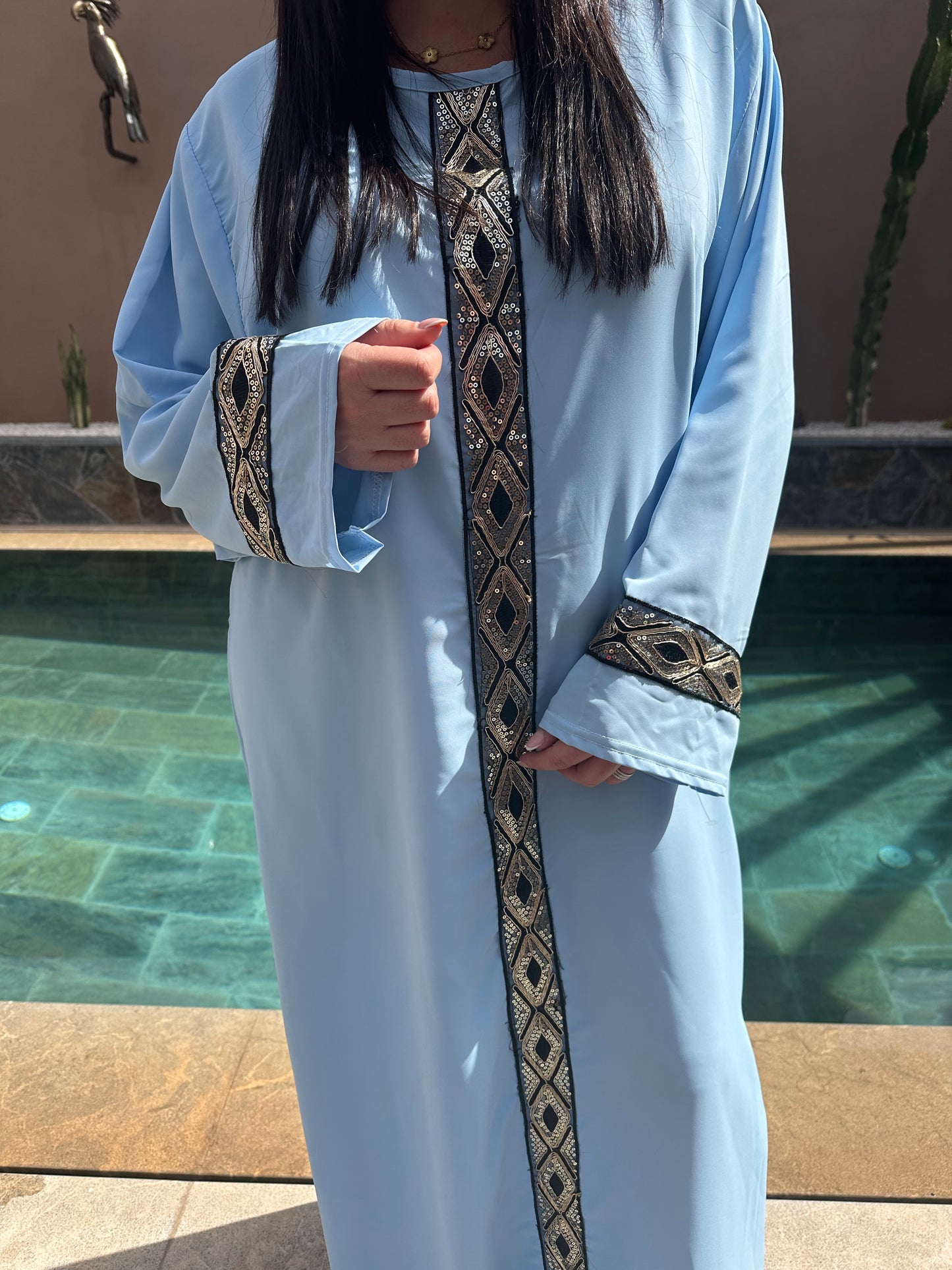 Abaya Marrakchia bleue