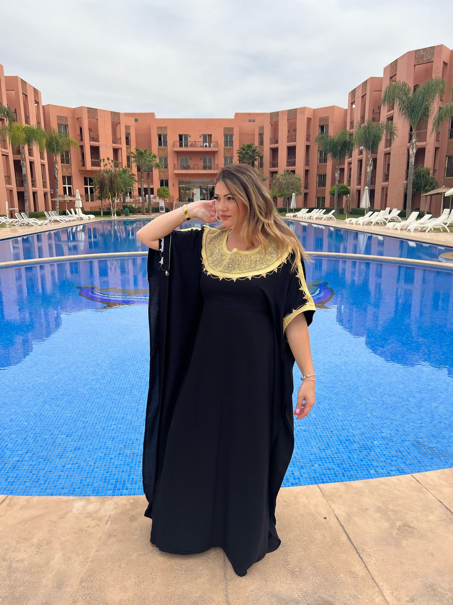 Robe Marrakech noire/or
